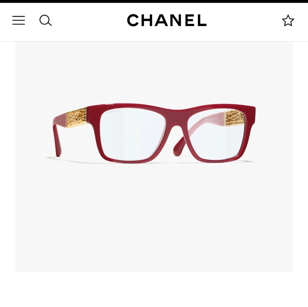 Chanel Red Square Glasses